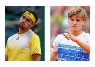 Goffin y Fognini; el día y la noche fognini y goffin