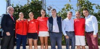Miguel Cardenal visita en la Caja Mágica la Copa Davis y la Fed Cup Junior visita miguel cardenal