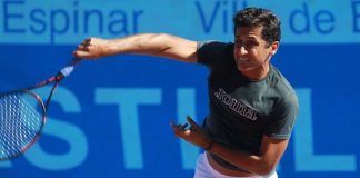 Almagro ya entrena en las pistas de El Espinar Nicolás Almagro entrenando en las pistas de El Espinar