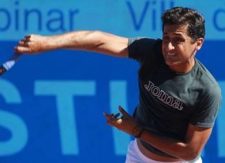Almagro ya entrena en las pistas de El Espinar Nicolás Almagro entrenando en las pistas de El Espinar