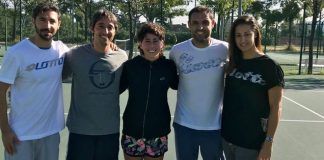 Carla Suárez comienza a trabajar con Óscar Serrano Carla Suárez con su entrenador Óscar Serrano y su Equipo
