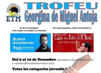 Albert Ramos se une a la lucha contra el cáncer infantil en la Jornada Lúdica I Trofeu Georgina de Miguel Antoja Jornada Lúdica I Trofeu Georgina de Miguel Antoja lucha contra el cáncer Infantil con la colaboración de Albert Ramos