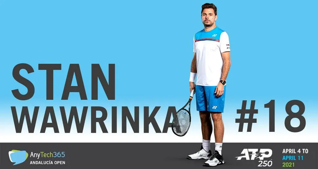 Stan Wawrinka jugará el AnyTech365 Andalucía Open