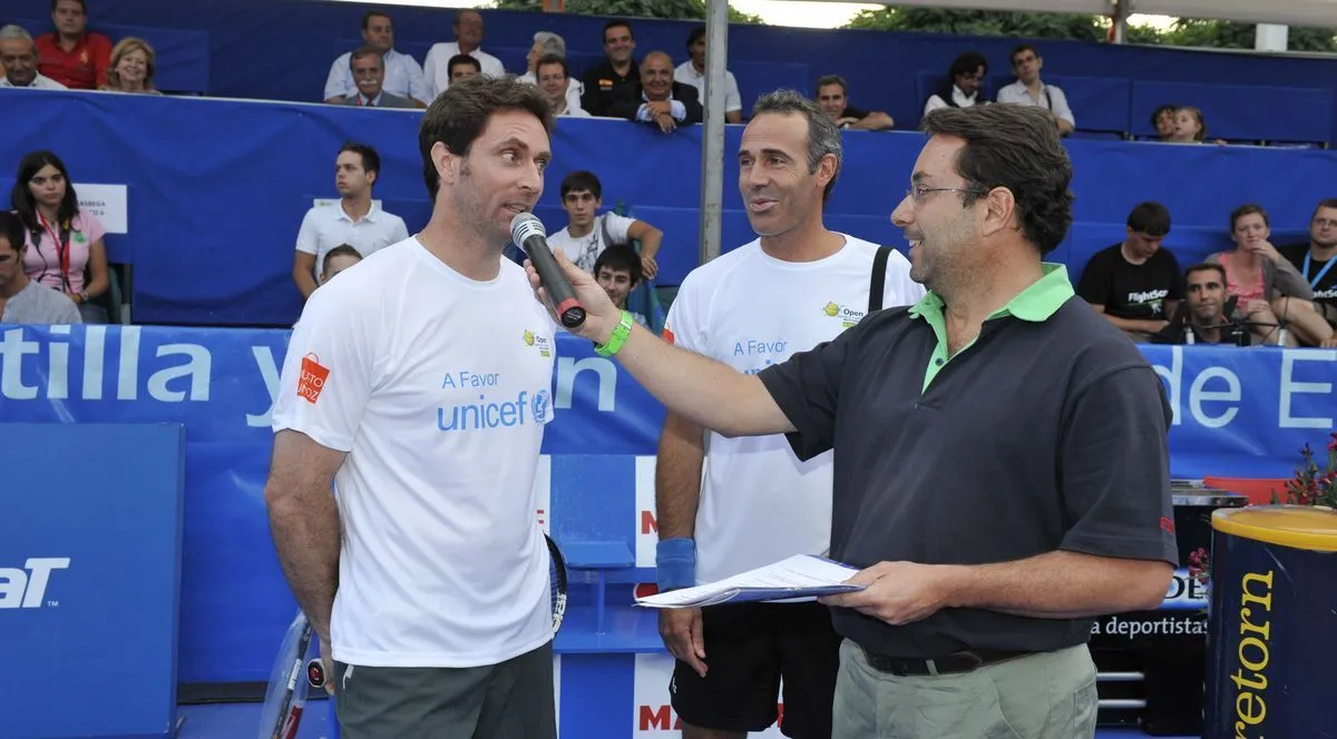 Felix Mantilla y Alex Corretja, exhibición en Open Castilla y León 2011