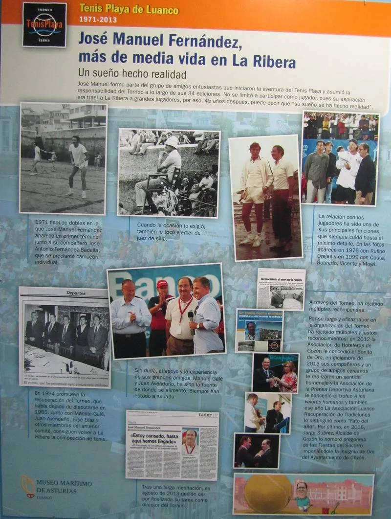 Tenis Playa Luanco, homenaje a Manolo Galé