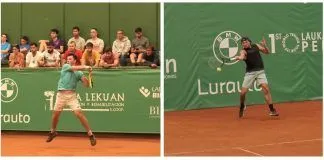 Iñaki Montes De La Torre y Akira Santillan, final del 1º Open Laukariz Iñaki Montes De La Torre y Akira Santillan, final del 1º Open Laukariz