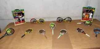 Inédita exposición de raquetas en miniatura con motivo de la Gala de la Federación de Tenis de Madrid Raquetas en miniatura 1