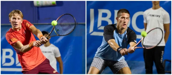 Edas Butvilas y Miguel Avendaño Torneo BDO Tenis Playa Luanco