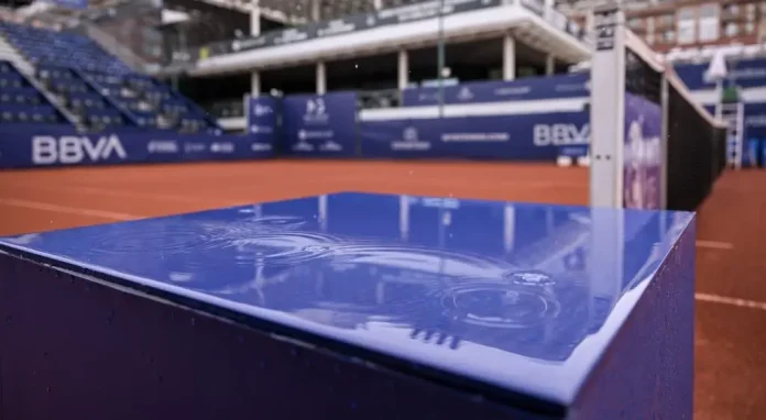 lluvia en el BBVA Open Internacional de Valencia
