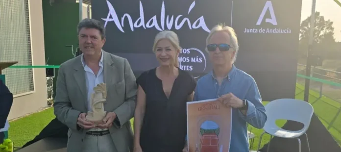Consejera Deporte Manuel Vera y Miguel Caro tenis