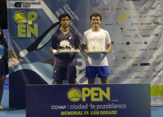 Montes y Sun campeones dobles ATP Challenger Pozoblanco 2025 Iñaki Montes y Fajing Sun campeones de dobles en el Challenger de Pozoblanco