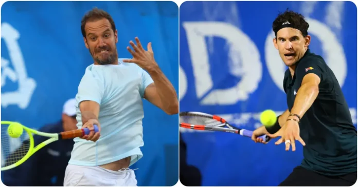 Dominic Thiem y Richard Gasquet Dominic Thiem y Richard Gasquet, finalistas del XXXVIII Torneo BDO Tenis Playa Luanco