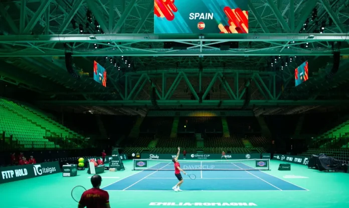 España entrena en Bolonia para Final 8 Copa Davis
