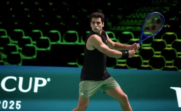 Munar toma el mando de España en la Copa Davis 2025 Jaume Munar entrenando con la Selección Española en Bolonia