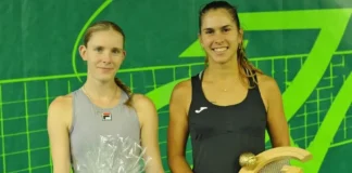 Eva Guerrero conquista el ITF W50 de Ortisei y suma su quinto título de la temporada Eva Guerrero posando con el trofeo del ITF W50 de Ortisei