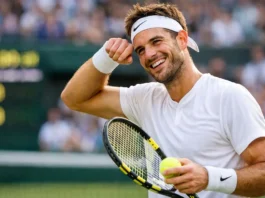 Sonreír: la herramienta mental más rápida para cambiar tu juego (y tu mente) jugador de tenis sonriendo durante un partido
