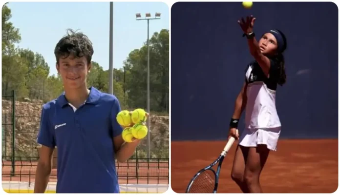 Victoria Meza Rovira y Daniel Martins Enguidanos con Babolat