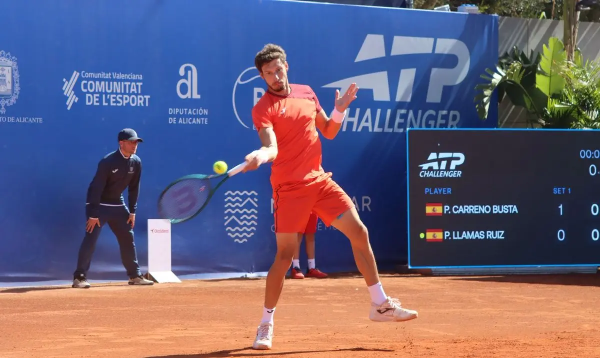 Pablo Carreño en juego en la final del Montemar ATP Challenger ENE Construcción 2026