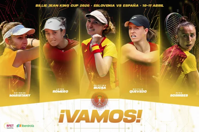 Convocatoria de la Selección Española de Tenis para la Billie Jean King Cup 2026 ante Eslovenia.