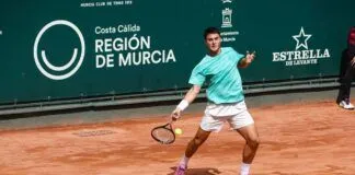 Llamas y De Jong avanzan a cuartos en una jornada exigente en Murcia Pablo Llamas celebra un punto en el Challenger Costa Cálida Murcia 2026