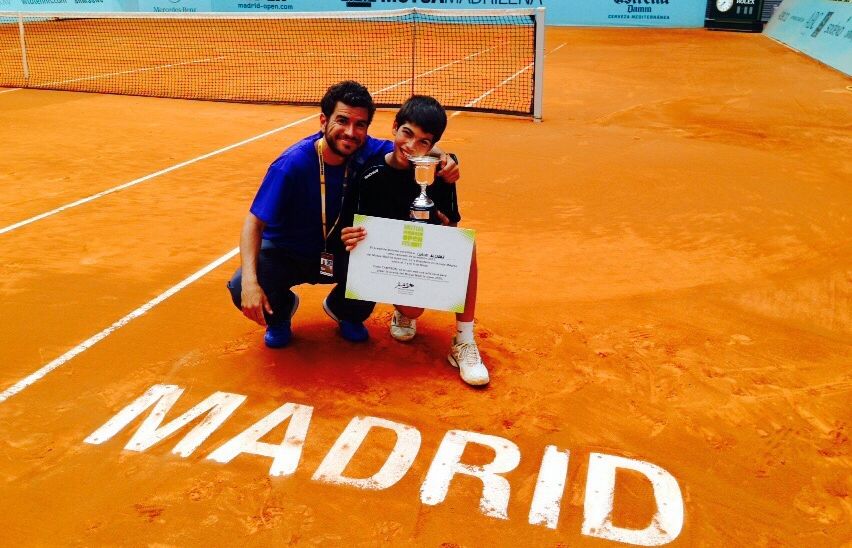Alcarz y su entrenador Carlos Santos