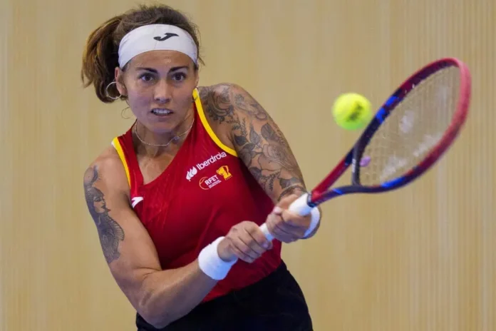 Aliona Bolsova representando a España en la Billie Jean King Cup