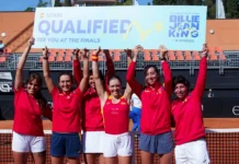 España sella su billete a las Finales de la Billie Jean King Cup con una brillante Quevedo España celebra clasificación Billie Jean King Cup 2026