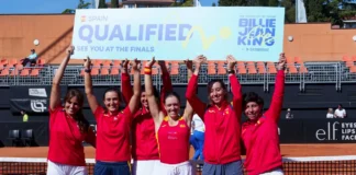 España sella su billete a las Finales de la Billie Jean King Cup con una brillante Quevedo España celebra clasificación Billie Jean King Cup 2026