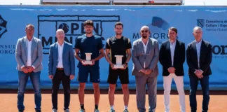 Brancaccio despegó en el Open Menorca logrando la victoria ante un espléndido Martínez Entrega trofeos final Open Menorca 2026