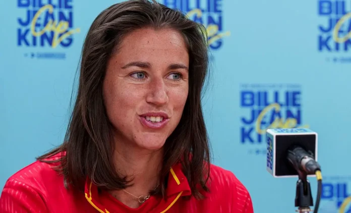 Sara Sorribes con la Selección Española en la Billie Jean King Cup