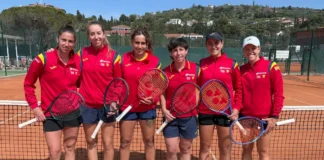 España ya prepara en Portorož la eliminatoria de Billie Jean King Cup ante Eslovenia Selección Española Iberdrola entrenando en Portoroz para la Billie Jean King Cup