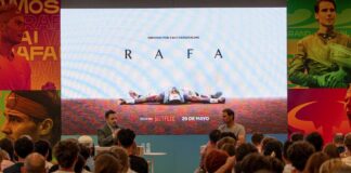 Rafa Nadal emociona a su Academia con el estreno exclusivo de “RAFA”, la nueva docuserie de Netflix Rafa Nadal durante la premiere de su docuserie de Netflix en la Rafa Nadal Academy
