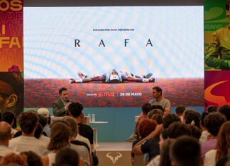 Rafa Nadal emociona a su Academia con el estreno exclusivo de “RAFA”, la nueva docuserie de Netflix Rafa Nadal durante la premiere de su docuserie de Netflix en la Rafa Nadal Academy