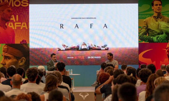 Rafa Nadal en el estreno de “RAFA” de Netflix Rafa Nadal durante la premiere de su docuserie de Netflix en la Rafa Nadal Academy