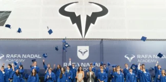 Ana Ivanovic y Rafa Nadal celebran la graduación de la décima promoción de la Rafa Nadal Academy Rafa Nadal y Ana Ivanovic durante la graduación de la décima promoción de la Rafa Nadal Academy en Manacor