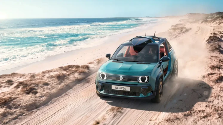 Renault 4 Roland-Garros E-Tech el&eacute;ctrico presentado durante Roland-Garros 2026.