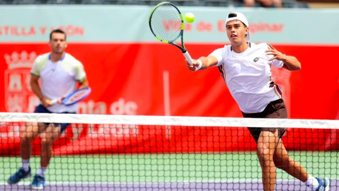 Alejo Sánchez y Benjamín Winter en acción durante el Open El Espinar 2026