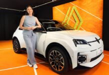 Muguruza celebró el décimo aniversario de su Roland Garros con un rombo cromado Garbiñe Muguruza durante su presentación como nueva embajadora de Renault España en el décimo aniversario de su título de Roland Garros.