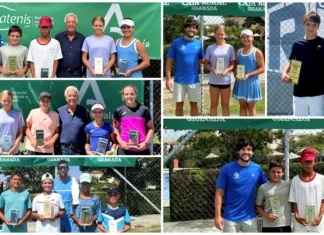 Viktoriia Koroleva y los campeones de los Internaciones de Andalucía U12 2026 con sus trofeos