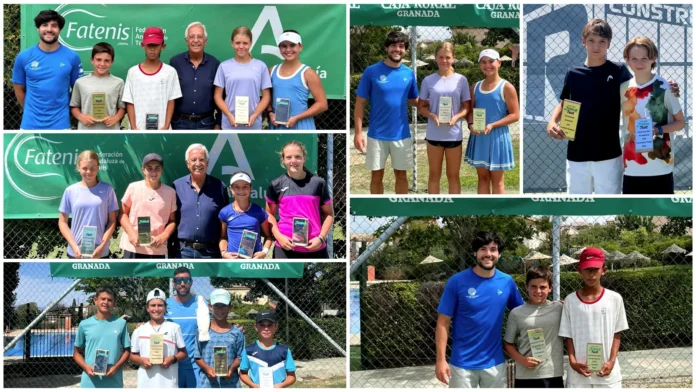 Viktoriia Koroleva, campeona de los Internacionales de Andalucía U12 Viktoriia Koroleva y los campeones de los Internaciones de Andalucía U12 2026 con sus trofeos