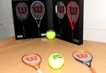 Las raquetas que hicieron historia, ahora en miniatura: la exposición de Los Lanceros abre sus puertas Exposición de raquetas de tenis en miniatura en el hotel Los Lanceros de San Lorenzo de El Escorial.