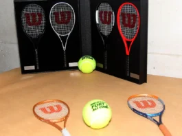 Las raquetas que hicieron historia, ahora en miniatura: la exposición de Los Lanceros abre sus puertas Exposición de raquetas de tenis en miniatura en el hotel Los Lanceros de San Lorenzo de El Escorial.