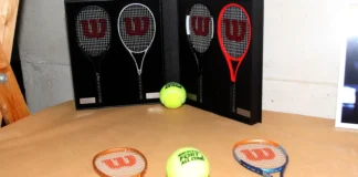 Las raquetas que hicieron historia, ahora en miniatura: la exposición de Los Lanceros abre sus puertas Exposición de raquetas de tenis en miniatura en el hotel Los Lanceros de San Lorenzo de El Escorial.