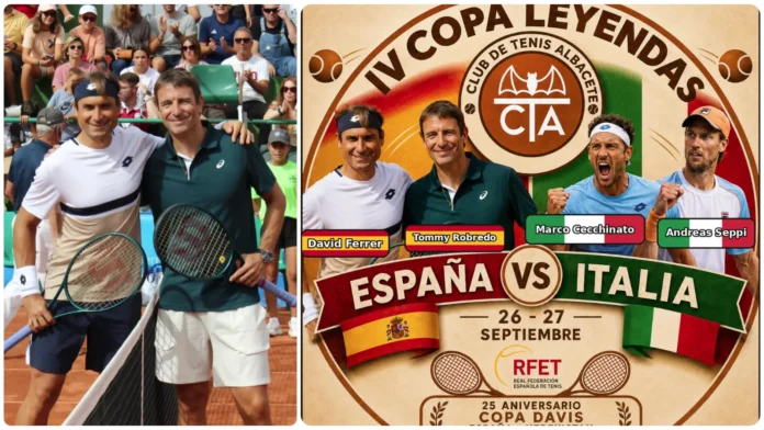David Ferrer y Tommy Robredo, equipo español ante Italia David Ferrer y Tommy Robredo representarán a España ante Italia en Albacete