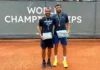 Javi Martínez conquista el Mundial +45 en una final andaluza Javi Martínez y Pedro Nieto tras la final del Mundial Masters +45 en Lisboa