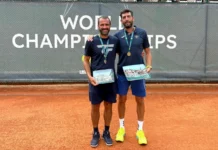 Javi Martínez conquista el Mundial +45 en una final andaluza Javi Martínez y Pedro Nieto tras la final del Mundial Masters +45 en Lisboa