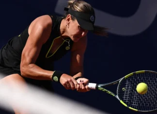 Andrea Lázaro durante su participación en el BBVA Open Internacional de Valencia 2026.