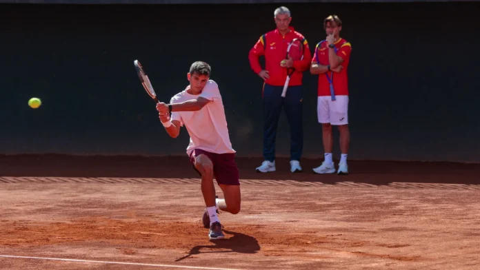 Selección española de tenis prepara la Copa Davis ante Chile en Santiago