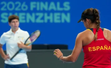 España ya prepara en Shenzhen su duelo ante Kazajistán en la BJK Cup Selección española de tenis durante su preparación para las Finales de la Billie Jean King Cup 2026 en Shenzhen.