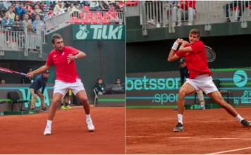 Jódar y Mérida brillan en su debut y ponen a España a un punto de Bolonia Rafael Jódar y Daniel Mérida durante sus partidos con España ante Chile en la Copa Davis.